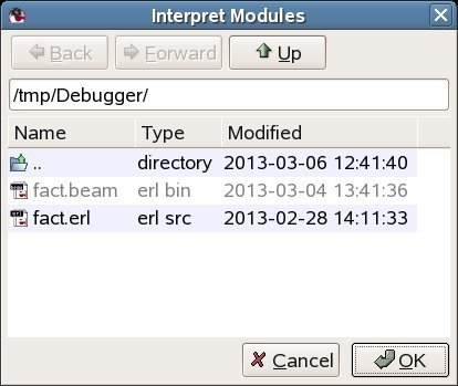 Interpret Modules Window Interpret Modules Window